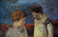 Gauguin, Paul - Aline Gauguin and One of Her Brothers